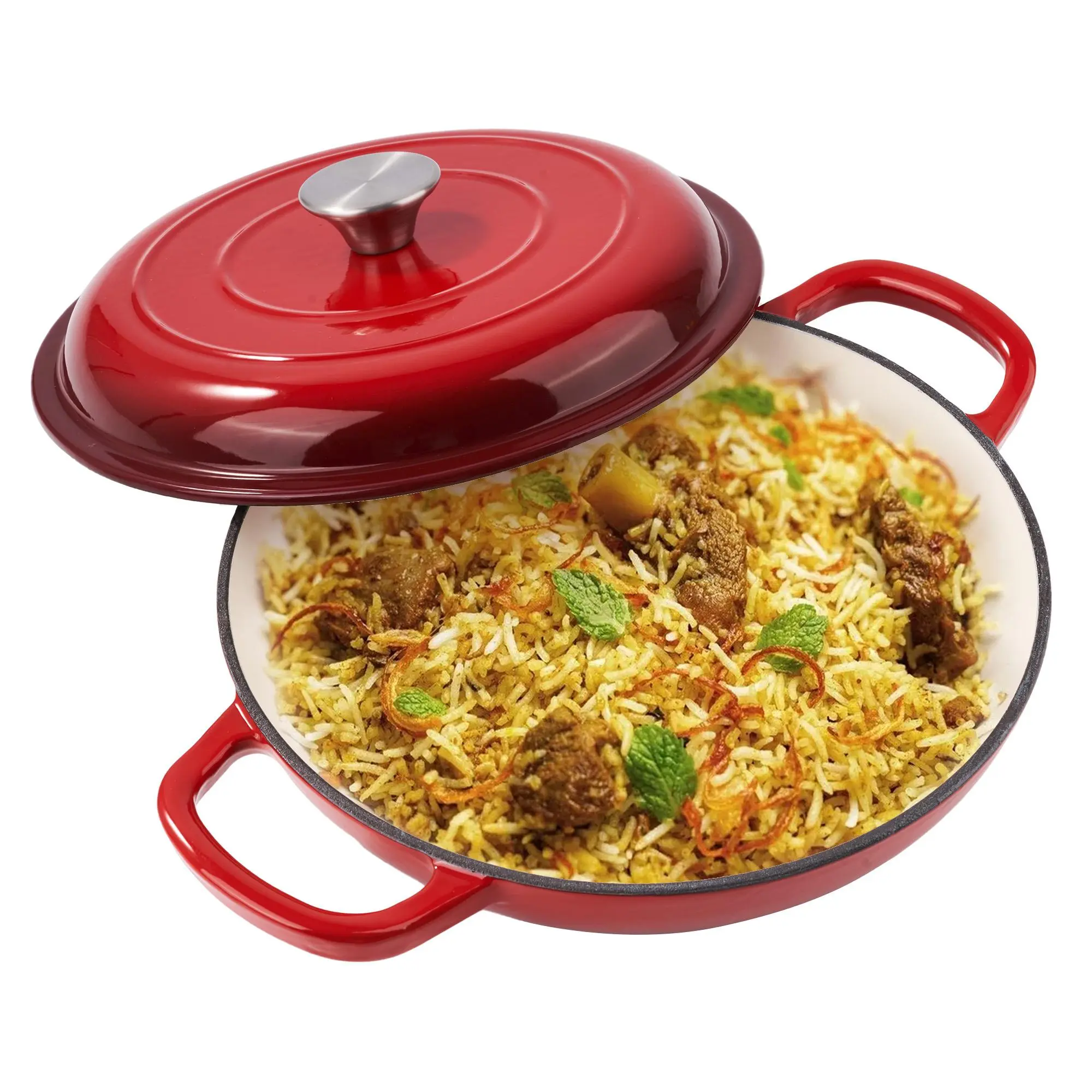 🔥4-Color Dutch Oven: Bake Sourdough Bread, Braise & Roast! | Versatile Cast Iron Pot for Stovetop, Oven & BBQ | Thermal Lock Lid + 1YR Warranty🔥