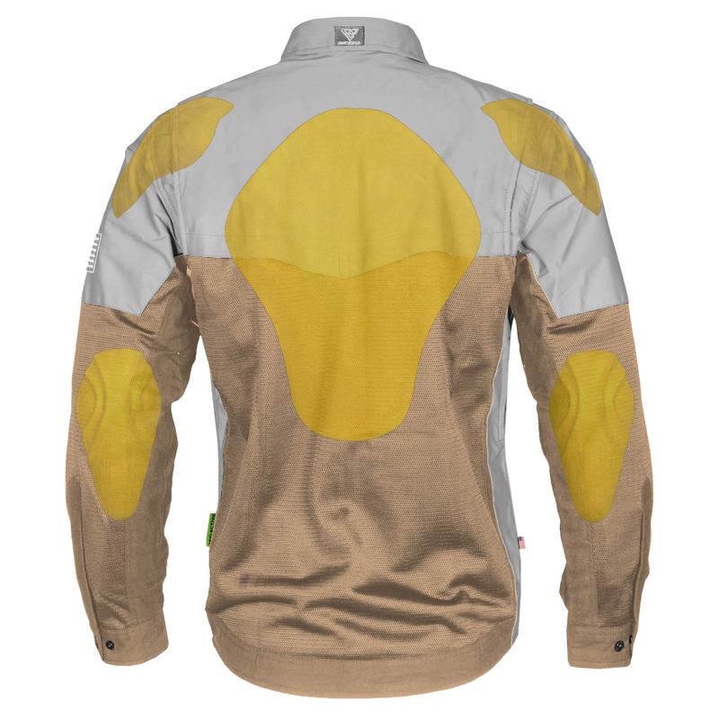 Summer Mesh Reflective Shirt Camel Eclipse - with Pads