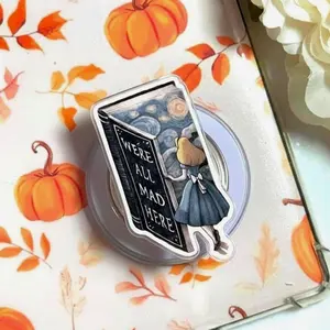 Magnetic Phone Grip Kindle Girlie Phone Grip, Pink Coquette Aesthetic Griptok, Cute E-Reader Accessory for Book Lovers, Reading Tablet Holder with Bows, Trendy Bookish Girl Gift, Pastel Pink Phone Stand