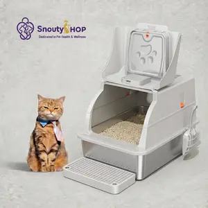 3-in-1 XL Stainless Steel Cat Litter Box 25L, Fully Enclosed with Lid & Large Opening, Front & Top Dual Entry, Includes Scoop and Filter Pedal, Easy to Clean, Perfect for Kittens, Adult cats & Multi-Cat Households,Pet Day, PetGift