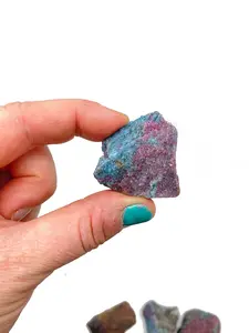 New Moon Beginnings Raw Ruby in Kyanite Stone - Colorful Gemstone with Unique Patterns