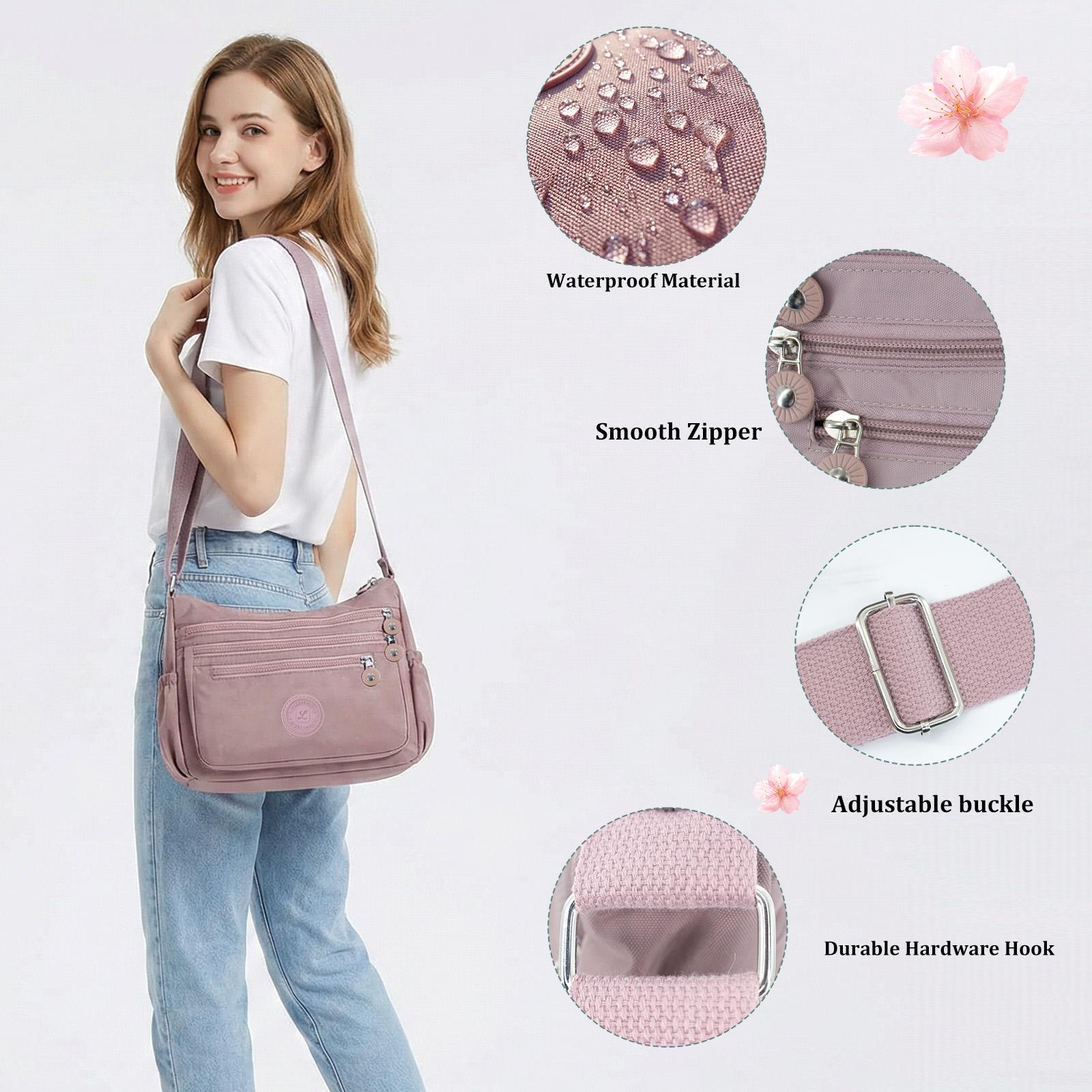 Nylon Travel Purses Anti Theft Crossbody Bag Purses for Women Waterpoof Shoulder Purse Multi-layer Pockets as gifts,Stylish, Waterproof, Mother's Day Gift, Birthday Gift