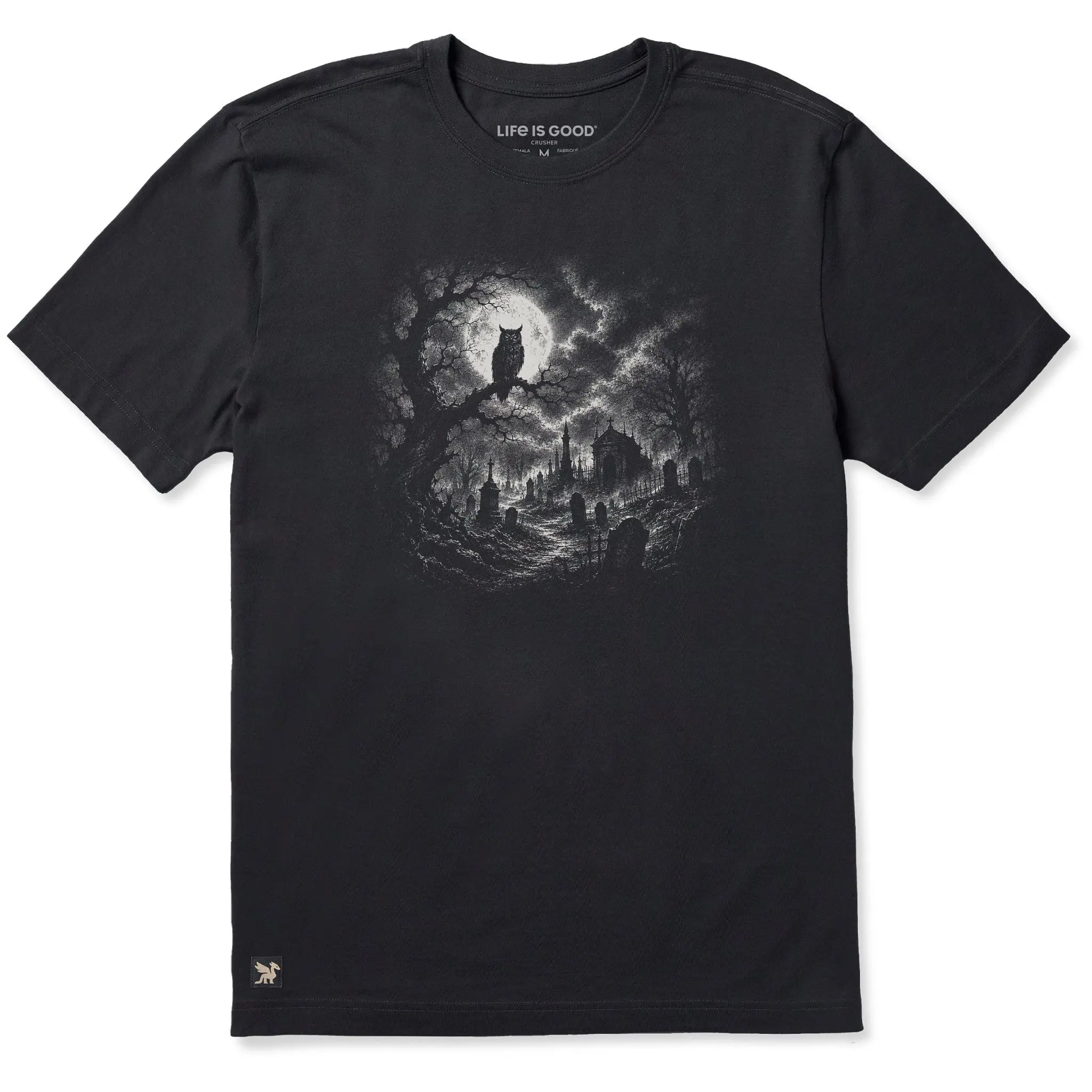 Men's Spooky Owl Short Sleeve Crusher Tee