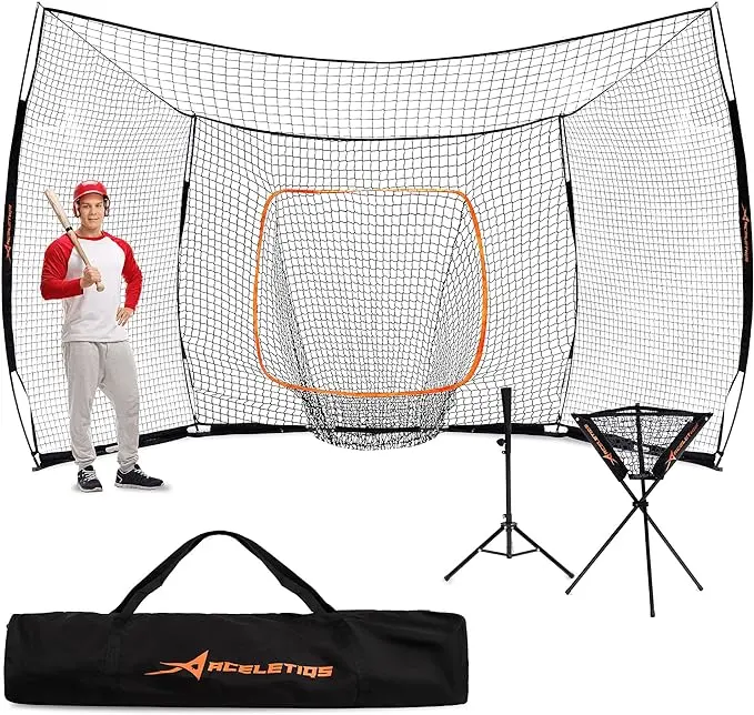 Batting Cage Net for Hitting and Pitching 17x10 Feet Batting Cage Net for Hitting and Pitching 17x10 Feet