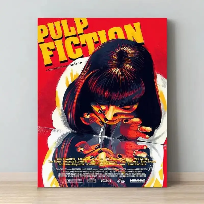 Pulp Fiction Movie Poster Printed Poster Print Unframed Wall Art Emotional Regulate, Premium Poster, Home Decor Idea, Room Decoration, Wall Art Decor
