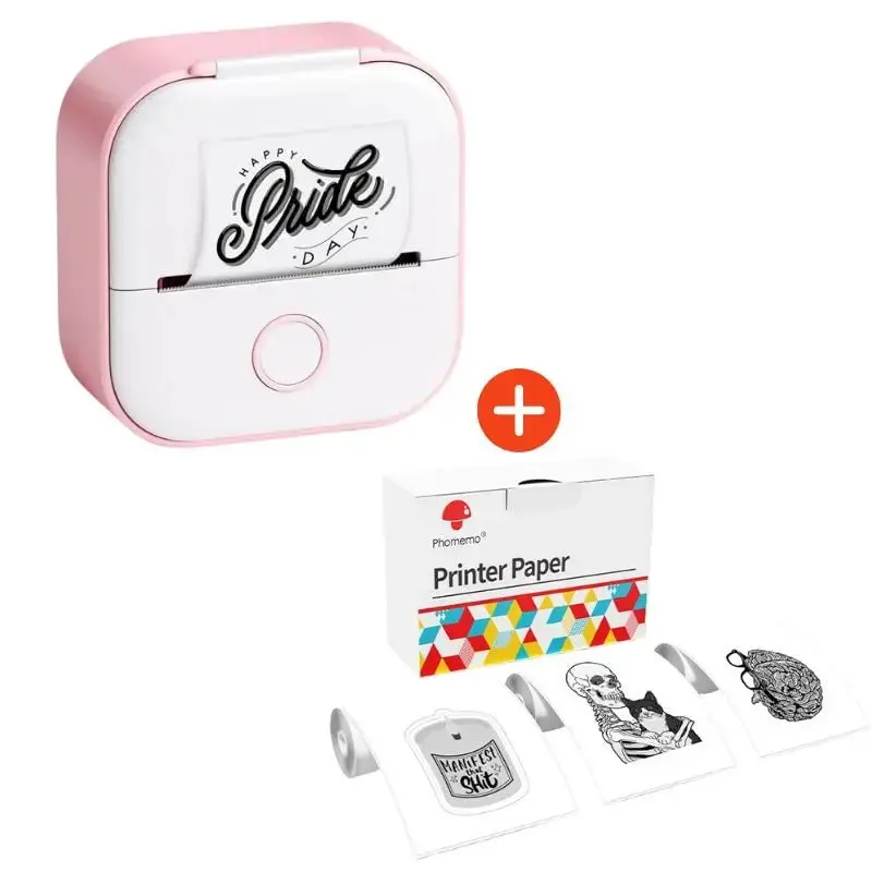 Phomemo T02-PK Mini Sticker Thermal Printer- Pink