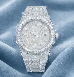 14K White Gold Moissanite Watch