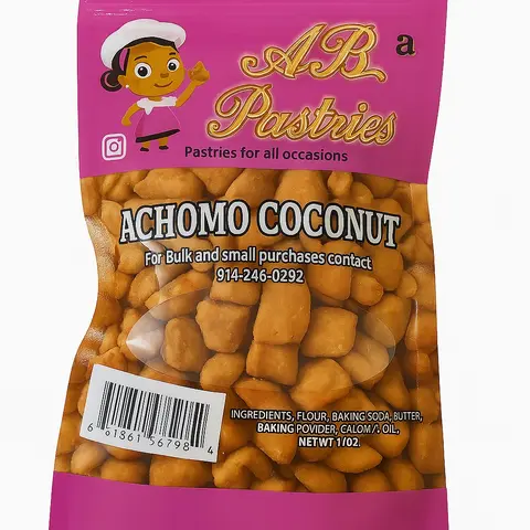 AB Pastries Achomo Chin-Chin | Coconut | Snack for All Occasions ( Pack of 2)