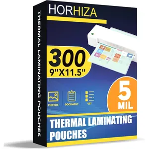 300 Pack 5 Mil Laminating Sheets Holds 8.5 x 11 Inch 9 x 11.5 Inches Thermal Laminating Pouches Clear Letter Size Office and School Supplies