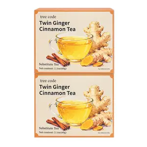 Treecode 100% pure natural powder,Wellness Tea,Twin Ginger Cinnamon Tea，Turmeric, Ginger, Cinnamon.  dairy-free, no added sugar. Vegan formula, gluten-free, keto-friendly, caffeine-free. New Year Value Bundle