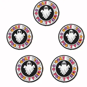 6pcs Halloween Silicone Beads for DIY Jewelry Making, Small Ghost Beads for Bracelets & Keychains, Perfect Craft Supplies for Creative Projects