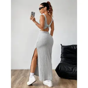 Ladies' backless camisole dress