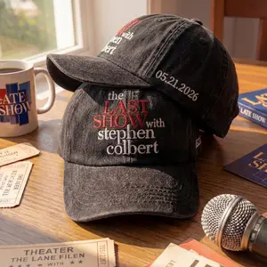 Stephen Colbert Final Show Hat – Embroidered May 21 2026 Cap, Late Show Fan Gift, TV Show Keepsake, Political Humor Hat