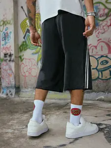 Men's Cotton Sweatpants with Star Pattern, Trendy Striped Design, Casual Loose Fit for Couples, Perfect Gift for Boyfriend or Husband, Sports Bottoms, Athleisure Bottoms