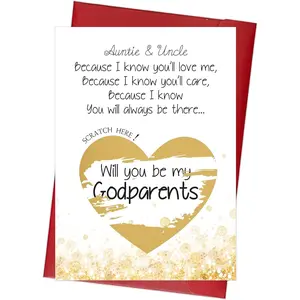 Godparents Proposal Scratch Off Card Will You Be My Godparents Pregnancy Announcement Scratch Reveal Unique Baby Announcement Gift Proposal Idea