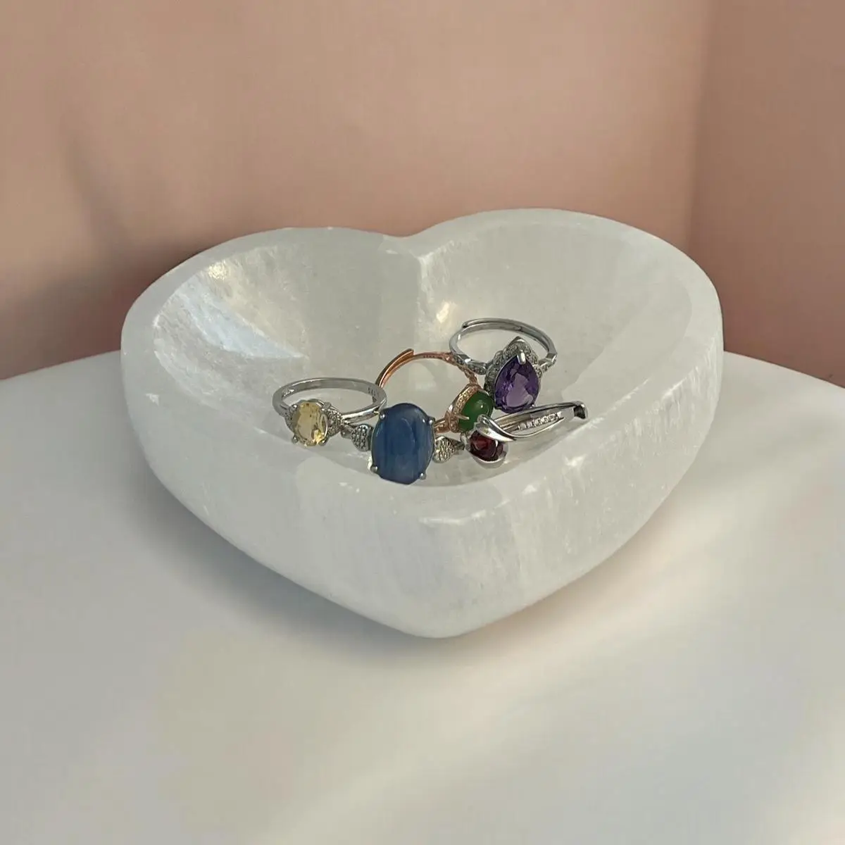 Selenite Heart Shape Bowl | Moon Shape Bowl | Round Shape Bowl | Star Shape Bowl Tableware Classic