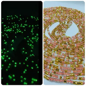 Glow in dark peach Waistbeads for all sizes