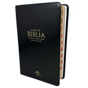Bible in Spanish 12 Point Large Font Reina Valera 1960 Imitation Leather Black with Index