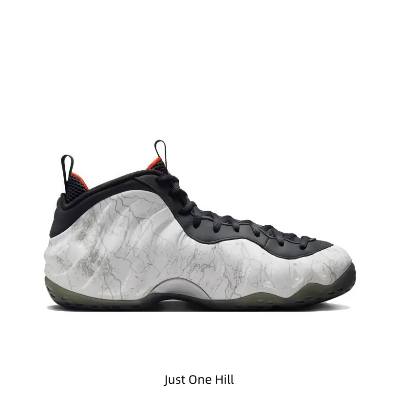 White Crack Texture Black Toe Foam Mid Basketball Sneakers Crack Print Foam Shell Gum Outsole Unisex Retro Street Trainers