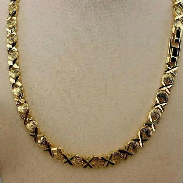 105 - Hearts Necklace & Bracelet with Extensor Gold Plated Heart Design for Women