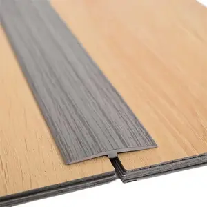 T-Shirt Shape PVC Floor Transition Strip, 2m/78.74in Covering Gap Between Hardwood & Laminate, Easy Installation, Durable Design