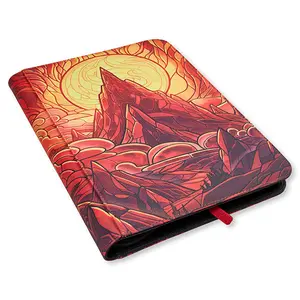 Arcane Fortress 9-Pocket Side-Loading Binder: Stained Glass - Burning Mountain