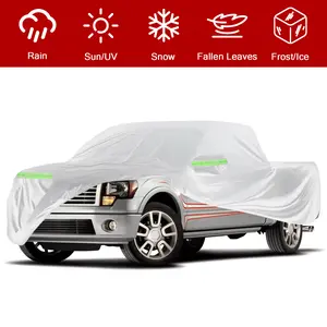 Waterproof Double Car Covers, 190T Oxford Cloth and Cotton Cover, Outdoor Full Car Covers, Windproof and Dustproof Cover (235*88*74 inch)