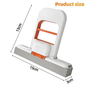 4-Piece Mini Foldable Desktop Sponge Mop, Ergonomic One-Hand Squeeze Design, Wet Dry Reusable Mop for Household Daily Cleaning
