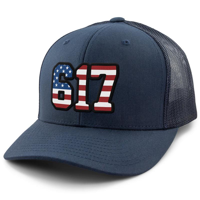 Boston 617 Stars & Stripes Classic Snapback Trucker Hat