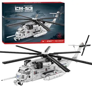2193PCS CH-53E Military Helicopter Building Blocks Set – Army Transport Model, STEM DIY Toy for Kids, Creative Holiday Gift
