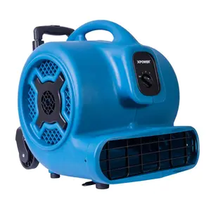 XPOWER  0.75 HP 3200 CFM 3 Speed Air Mover - Carpet Dryer - Floor Fan - Blower with Telescopic Handle & Wheels