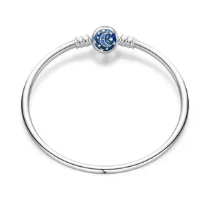 925 Sterling Silver Cosmic Galaxy Clasp Bracelet For Women Jewelry Gifts