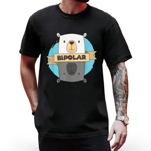 Versatile "Bipolar Bear" T-Shirt – All-Season Casual Cotton Tee for Daily Wear