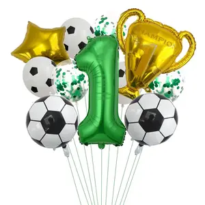Football-Themed Number Birthday Party Balloon Decoration Set
