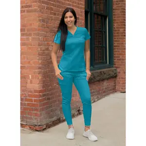 Women's Movement Booster Jogger Scrub Set by Adar XXS-3XL / Teal Blue