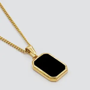 BLACK ONYX PENDANT (GOLD)