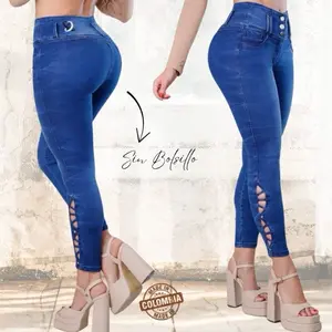 Jeans Colombiano Levantacola Ref1804B