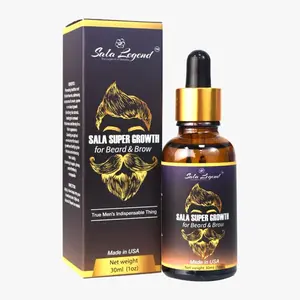 Sala Super Growth for Beard & Brow 30ml Promotes Healthier Fuller Beards & Brows with Jamaican Black Castor Oil & Soybean Made in USA