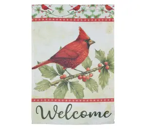 Northlight "Welcome" Christmas Outdoor House Flag 28" x 40"