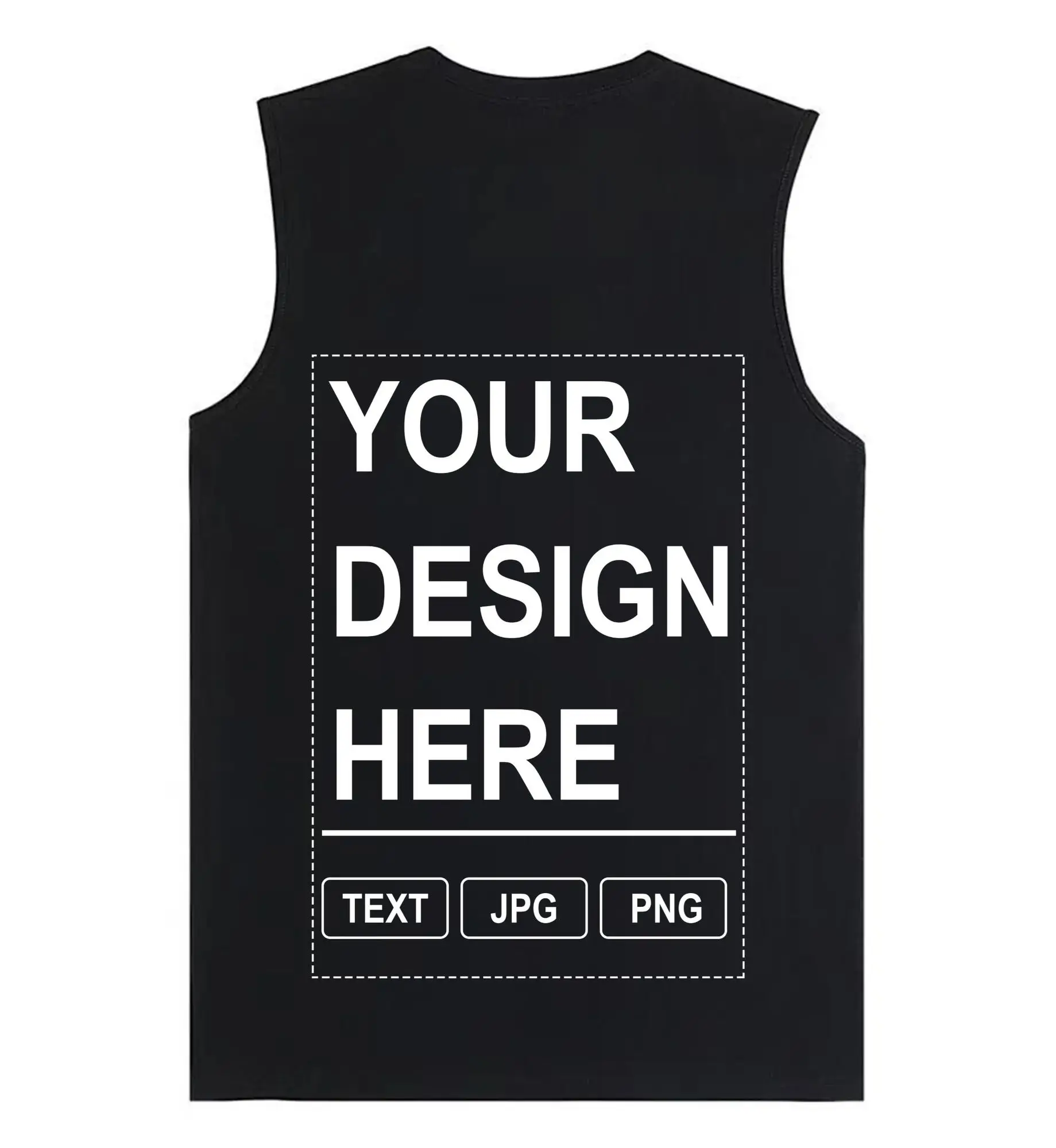 Casual vest Black（Back Design）