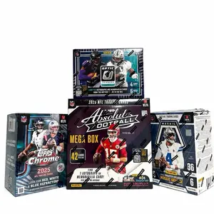 (888) 4 box  PICK YOUR TEAM football sports cards breaks!!!!!!! 4 - 2025 boxes including (1x) Absolute Mega box (1x) Optic blaster box. (1x) Mosaic blaster box.  (1x) Topps Chrome blaster BOX!!