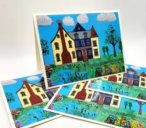 Victorian Paradise Greetings Cards - 6 Pack or 12 Pack - 4.25 x 5.5 Inches - Glossy Photo Layered on Vanilla Card - Perfect for Gifting or Personal Use