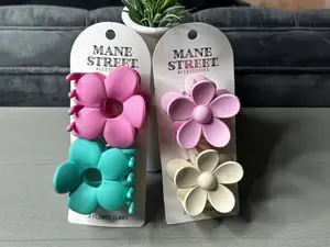 2pk Flower Claw Clips (2 styles)