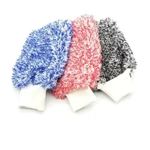 Chenille Microfiber Car Wash Gloves, Thick Double-Sided Scratch-Resistant Cleaning Tool, Plush Gloves-cars accessories