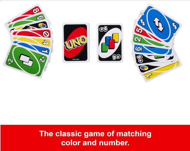 Mattel Games UNO Card Game in a Collectible Storage Tin for Kids, Adults, Families, Parties & Travel, 2 to 10 Players