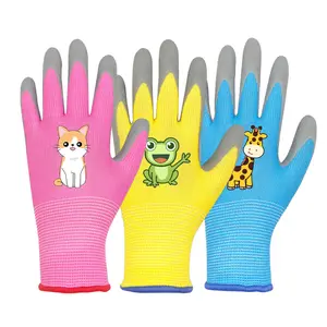 Children's anti-bite protective gloves, thickened, wear-resistant, non-slip, anti-scald gloves for gardening, weeding, and picking, made of latex