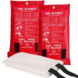 CNUSCBMDELV6 Fiberglass Emergency Fire Blanket - 4 Packs, 40"x40" Fire Suppression Blanket for Home, Kitchen Emergency Survival Supplies,Summer vibes,tiktok shop spring glow up