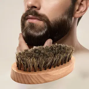 Boar Mane Beard Brush Daily Gentle Care Male Beard Soft Comfortable Portable Boar Mane Beard Brush