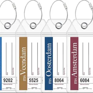 4 Pack Cruise Luggage Tag Holders, Durable, Specifically Designed For Carnival, Princess, And MSC Cruise Ships, As Essential Cruise Essentials And Must-have Cruise Accessories, They Shield Tags From Tears Or Loss