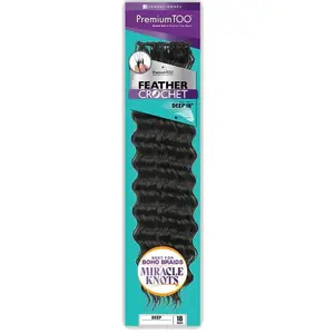 Premium Feather Crochet Hair Extensions, 18 in Boho Braids, 100 Strands for Natural Hairstyles